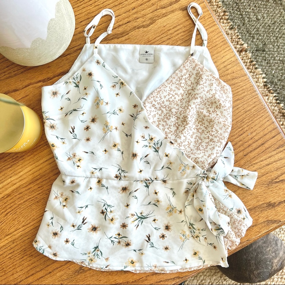 Paper Crane Floral Cami Top 🌼🍃